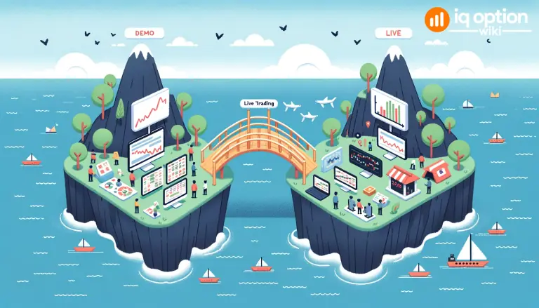 Illustration of a bridge from demo practice to live trading