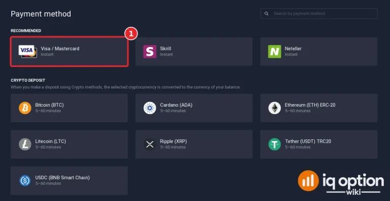 iq option guatemala deposit step 3 visa mastercard