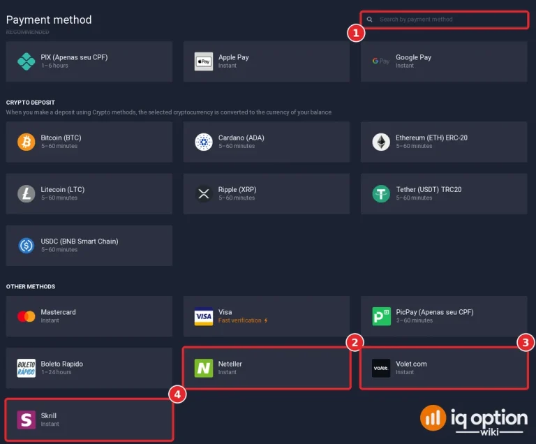 iq option jeton cashier methods brazil