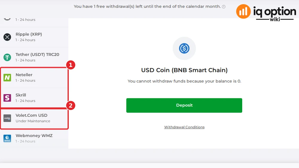 The end of the Dominican list: Neteller and Skrill (1), Volet.com USD marked "Under Maintenance" (2) and Webmoney WMZ.