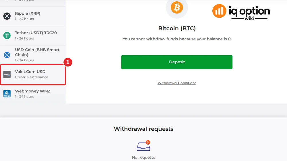 The end of the UAE list: Volet.com USD, marked "Under Maintenance" (1), and Webmoney WMZ.